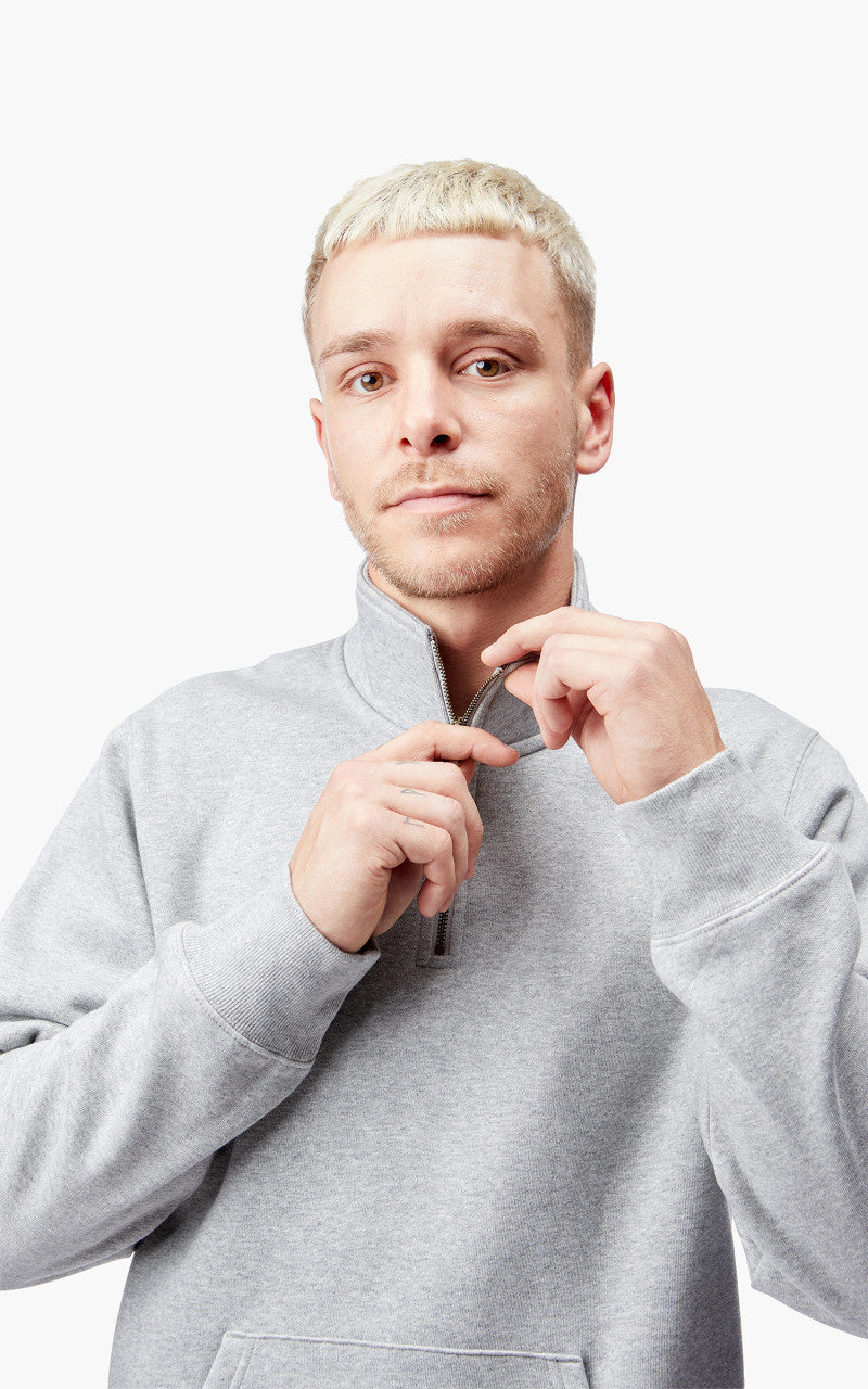 Carhartt WIP Chase Neck Zip Sweatshirt Grey/Gold