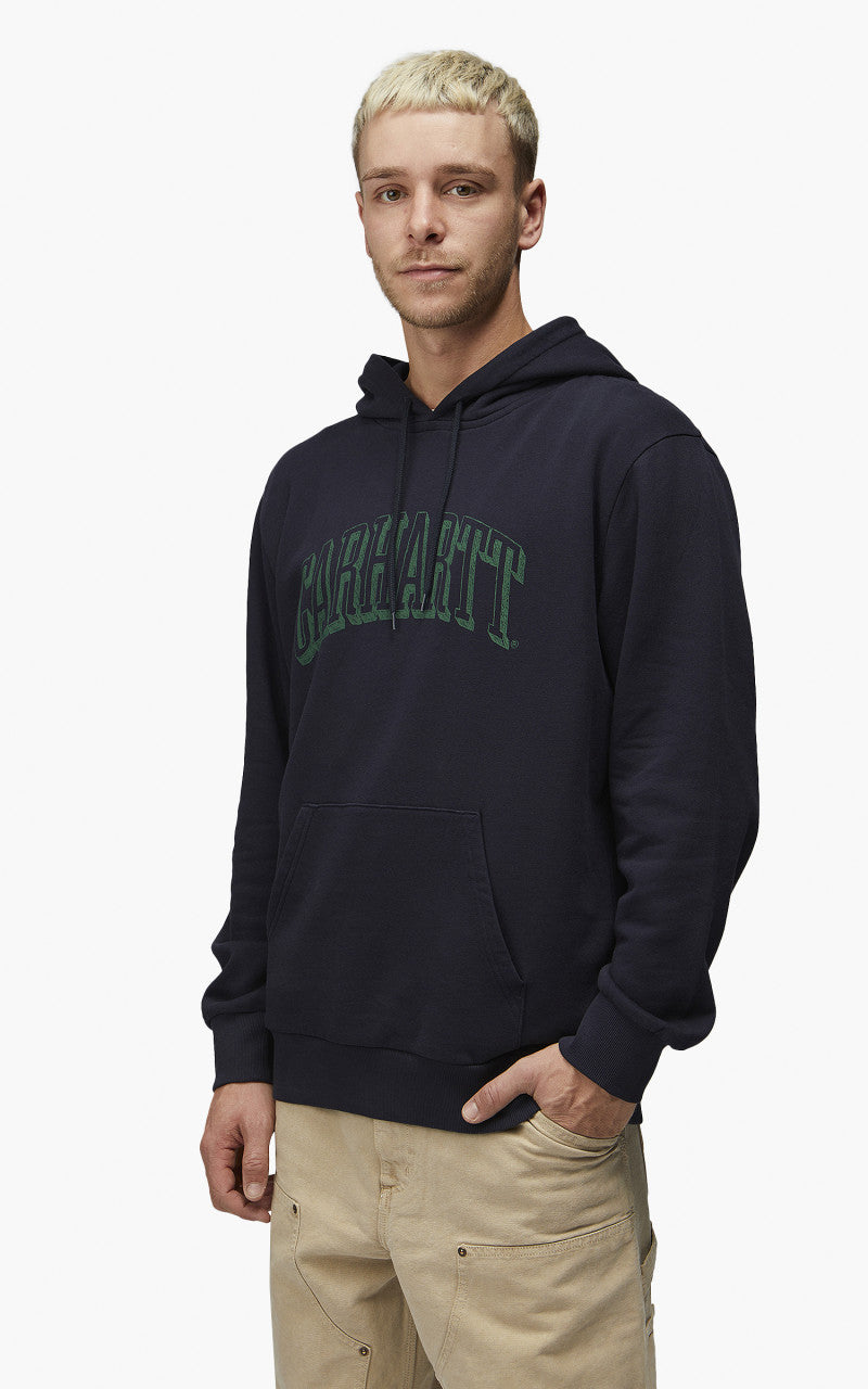 Carhartt WIP Hooded Scrawl Sweatshirt Dark Navy/Bonsai