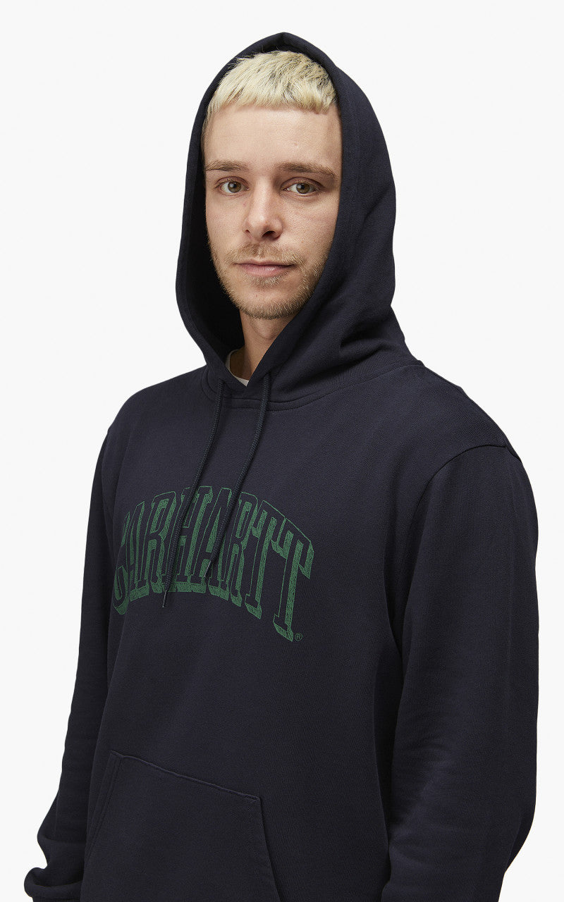 Carhartt WIP Hooded Scrawl Sweatshirt Dark Navy/Bonsai