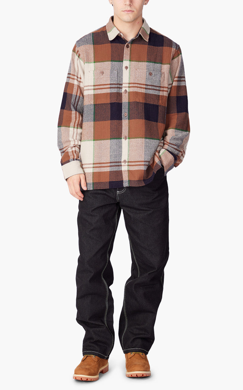 Carhartt WIP L/S Dellinger Shirt Check Beaver