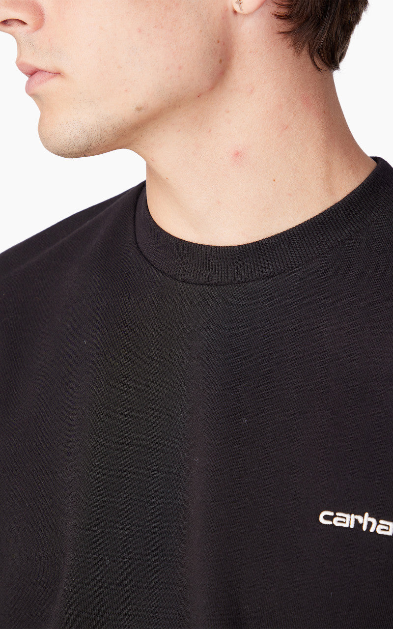 Carhartt WIP Script Embroidery Sweat Black/White