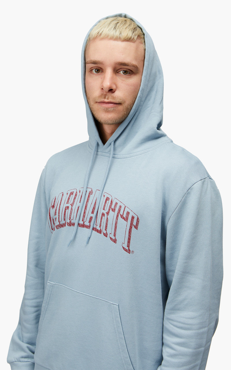 Carhartt WIP Hooded Scrawl Sweatshirt Misty Sky/Corvina