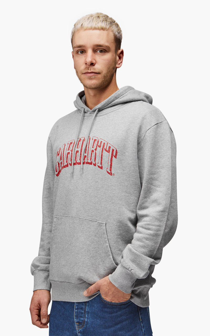 Carhartt WIP Hooded Scrawl Sweatshirt Grey Heather/Rocket