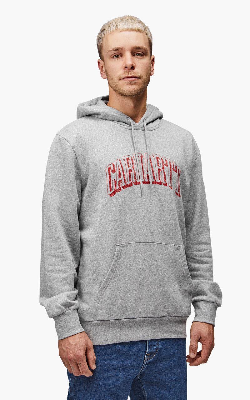 Carhartt WIP Hooded Scrawl Sweatshirt Grey Heather/Rocket