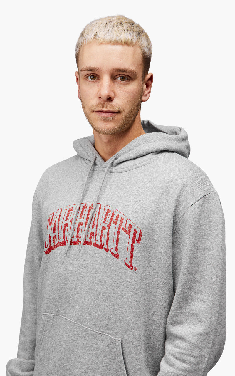 Carhartt WIP Hooded Scrawl Sweatshirt Grey Heather/Rocket