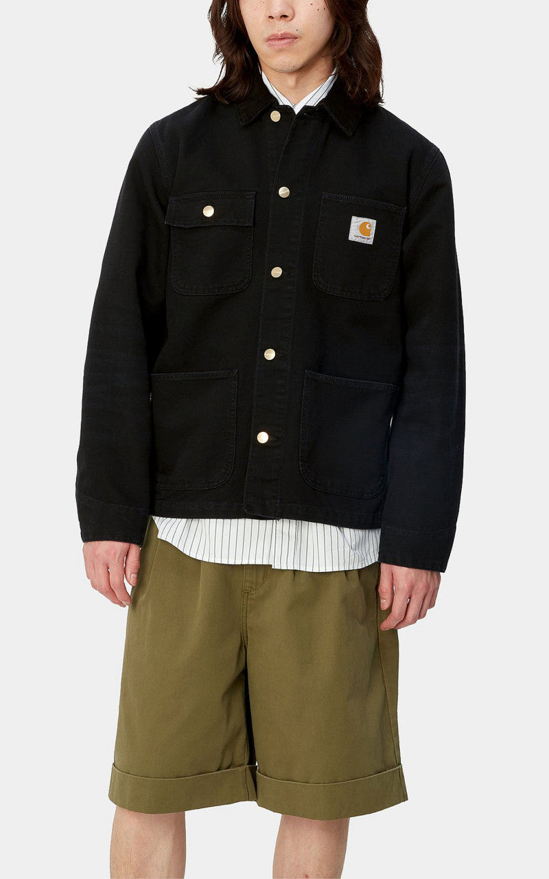 Carhartt WIP Michigan Coat Summer Dearborn Canvas Black/Black Aged