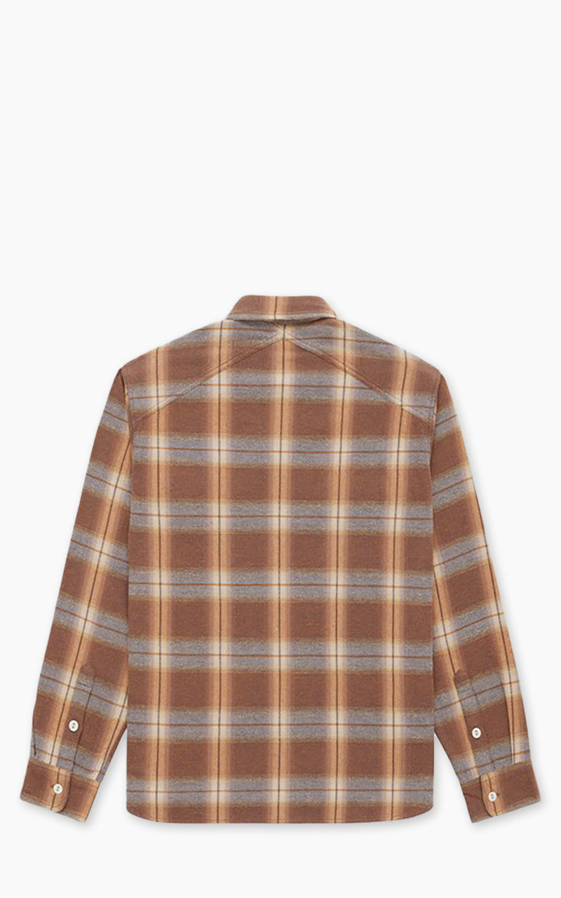 3sixteen Crosscut Flannel Check Tobacco/Ecru Brush