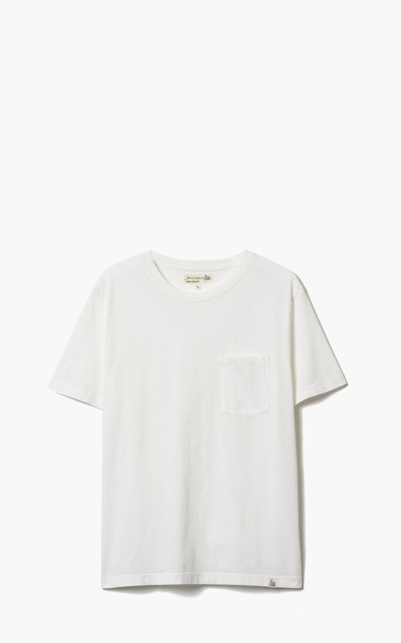 Merz b. Schwanen CTP02 Crew Neck Pocket Tee White