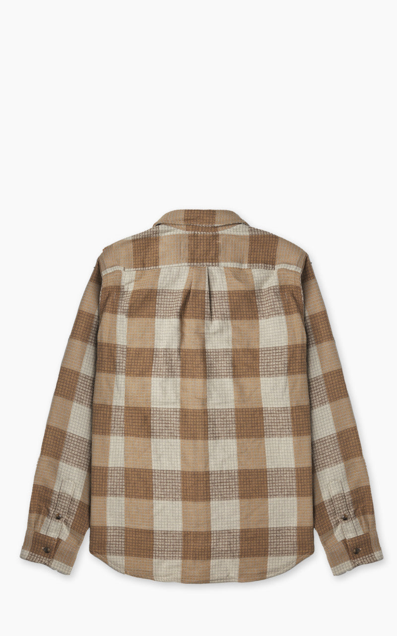 Rogue Territory Oxford Shirt Waffle Plaid Tan
