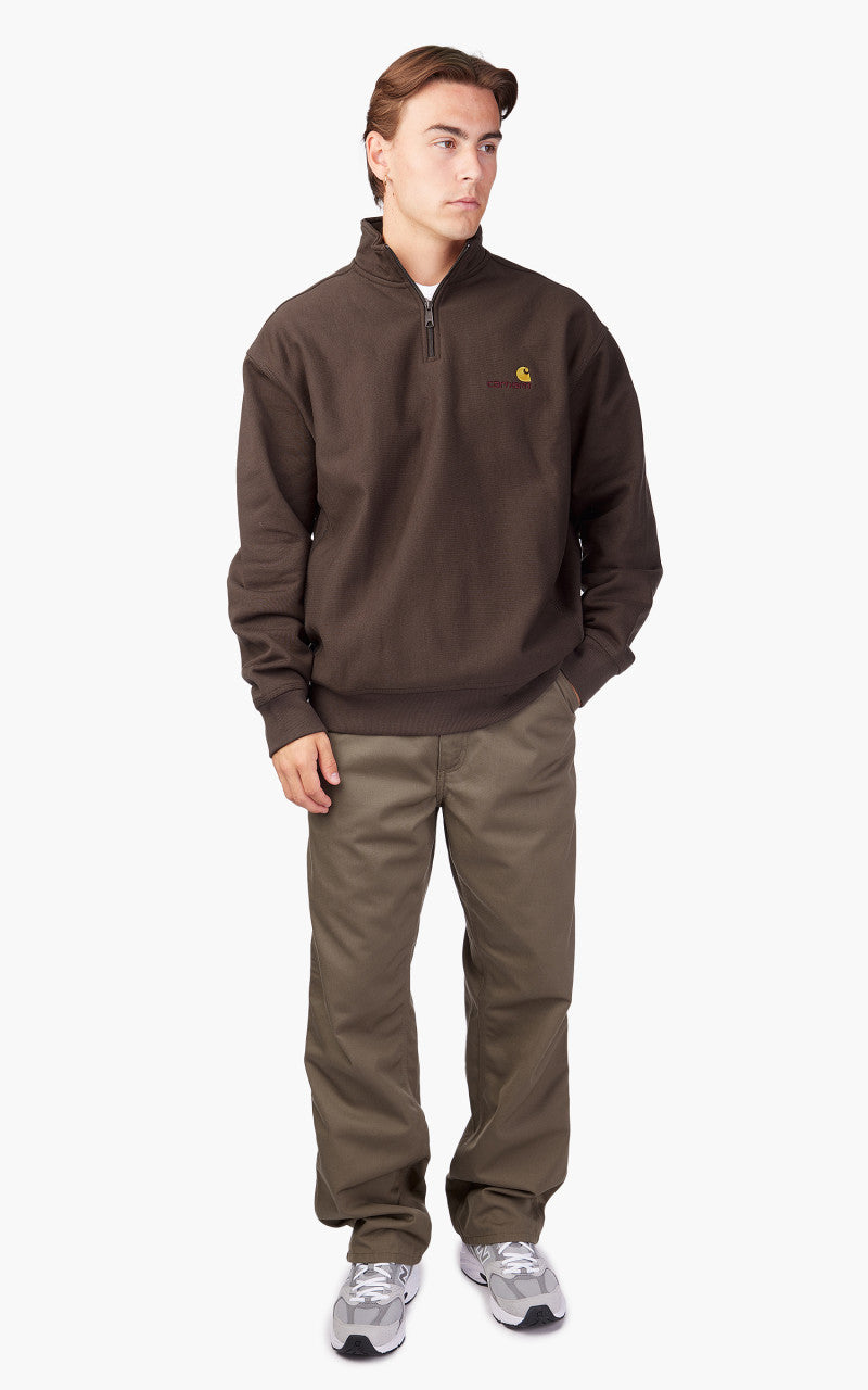 Carhartt WIP Half Zip American Script Sweatshirt Buckeye