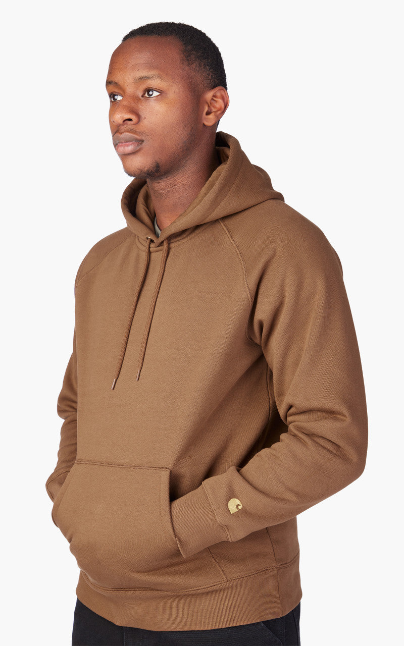 Carhartt WIP Hooded Chase Sweatshirt Tamarind/Gold