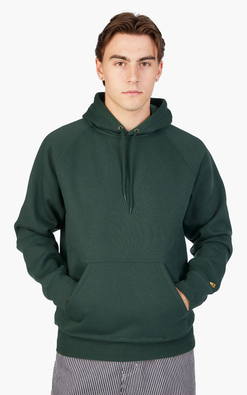 Carhartt WIP Hooded Chase Sweatshirt Discovery Green/Gold