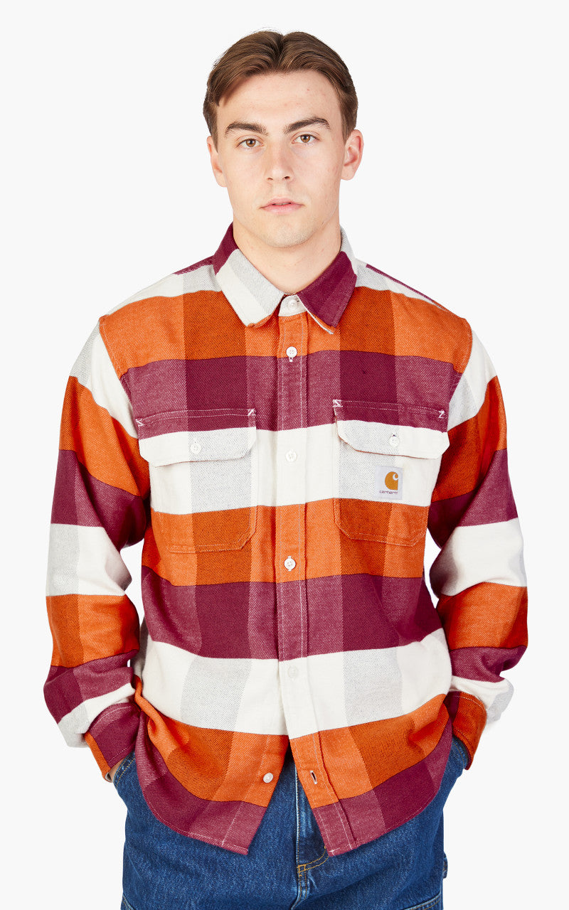 Carhartt WIP L/S Lyman Shirt Lyman Check/Kumquat