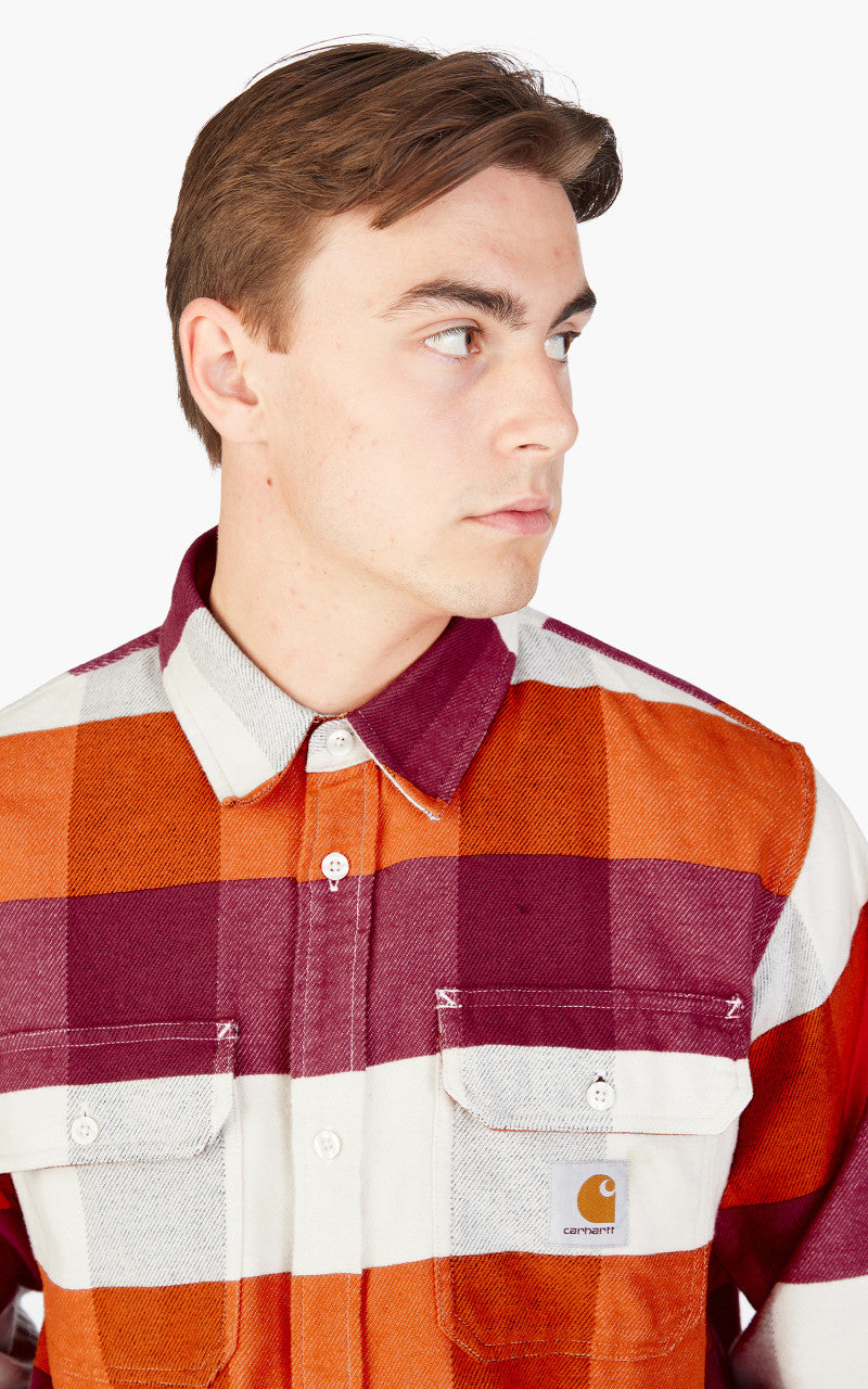 Carhartt WIP L/S Lyman Shirt Lyman Check/Kumquat