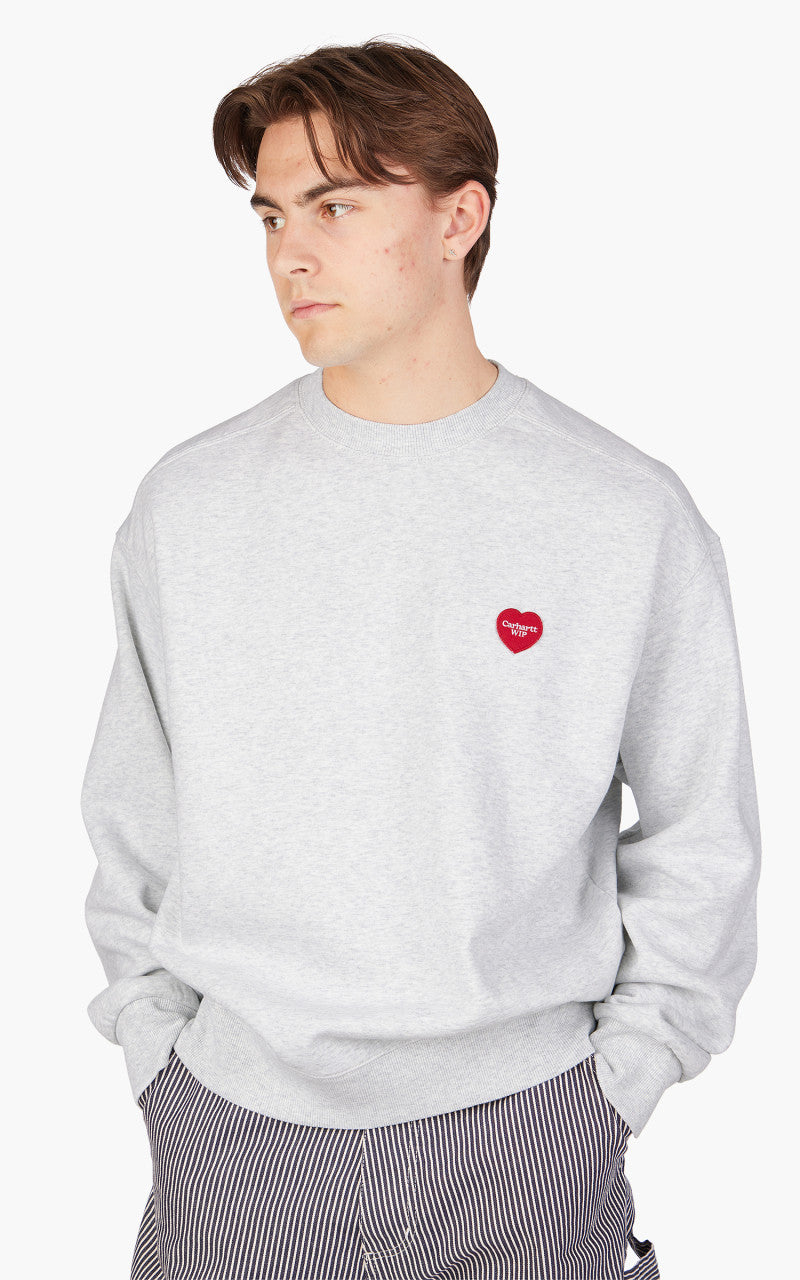 Carhartt WIP Heart Patch Sweat Ash Heather