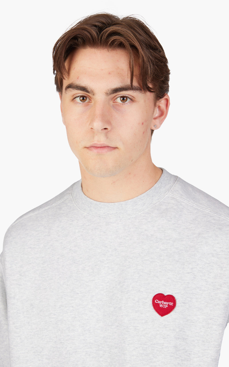 Carhartt WIP Heart Patch Sweat Ash Heather