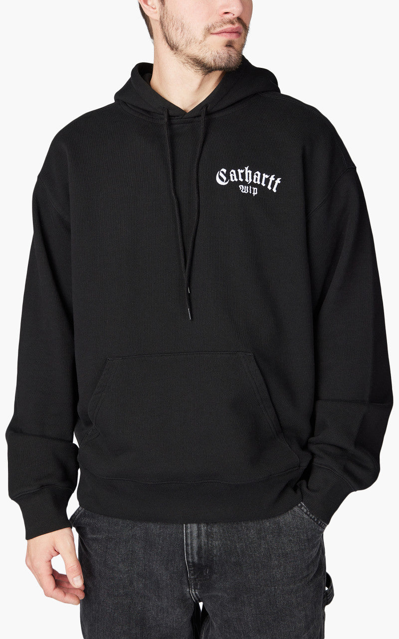 Carhartt WIP Hooded Onyx Script Sweat Black/White