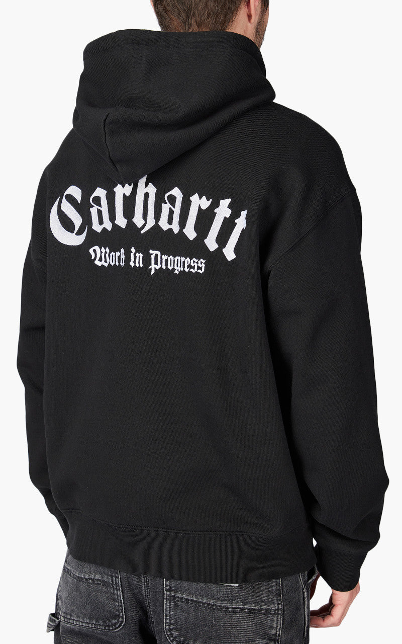 Carhartt WIP Hooded Onyx Script Sweat Black/White