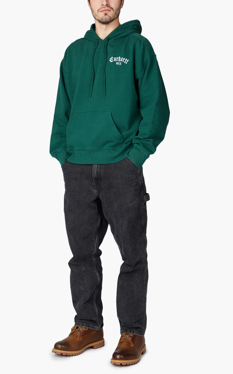 Carhartt WIP Hooded Onyx Script Sweat Chervil/White