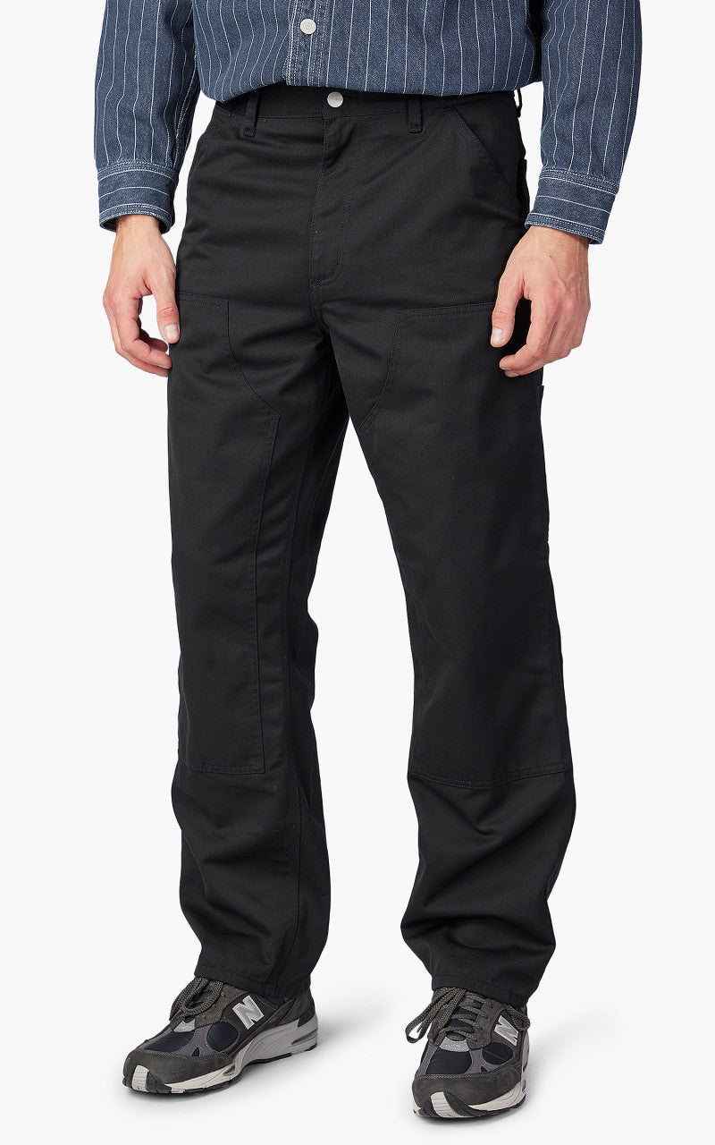 Carhartt WIP Double Knee Pant Denison Twill Rinsed Black