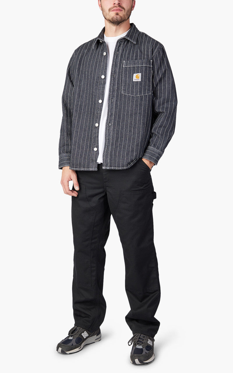Carhartt WIP Orlean Shirt Jac Orlean Stripe Black/White Stone