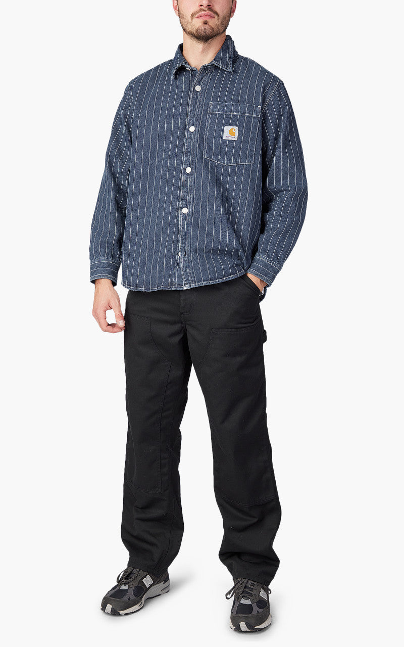 Carhartt WIP Orlean Shirt Jac Orlean Stripe Blue/White Stone