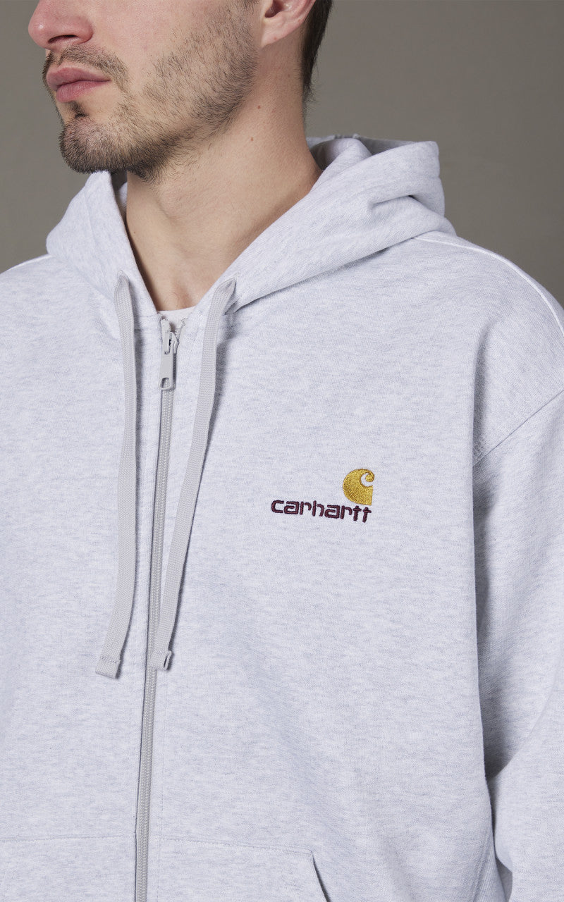 Carhartt WIP Hooded American Script Jacket Ash Heather