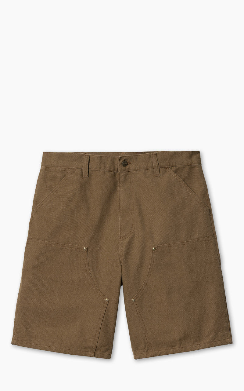 Carhartt WIP Double Knee Short Marshall Canvas Hamilton Brown Rinsed