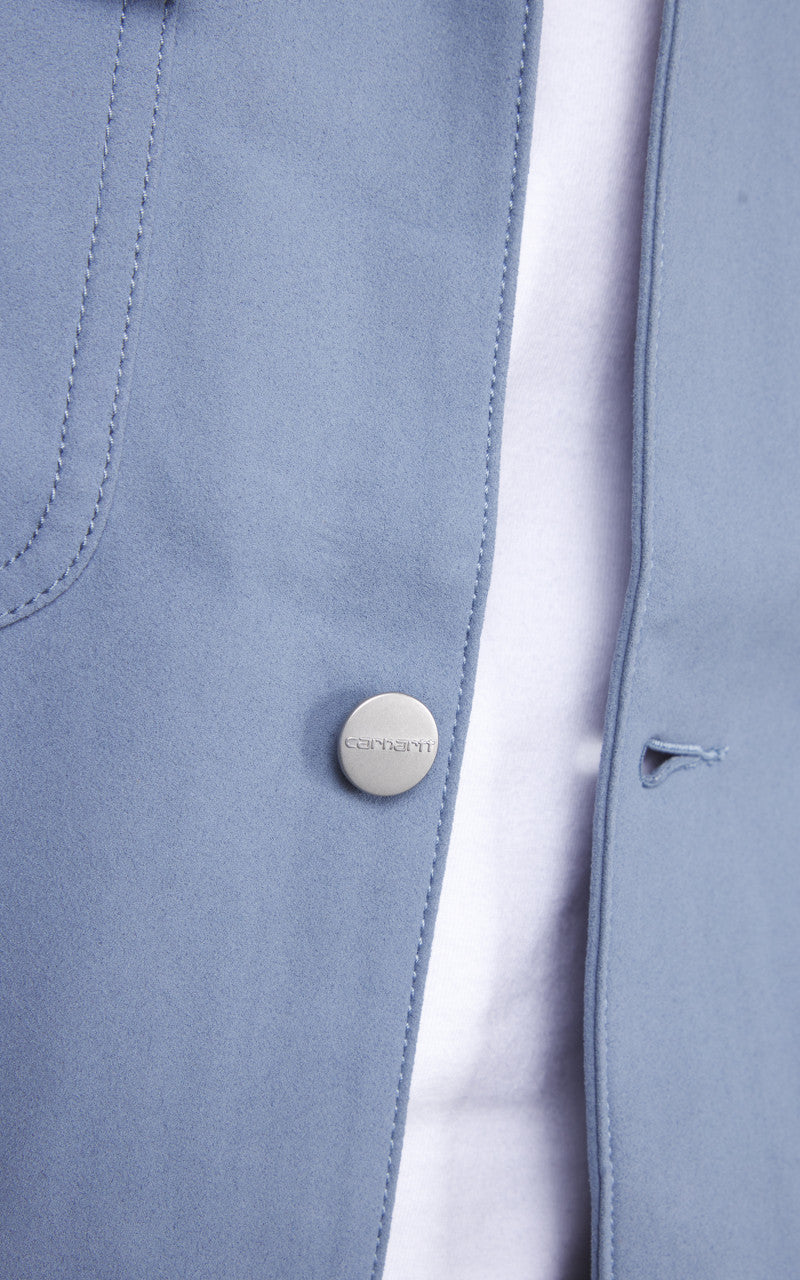 Carhartt WIP Suede Michigan Coat Artificial Suede Leather Dove Grey