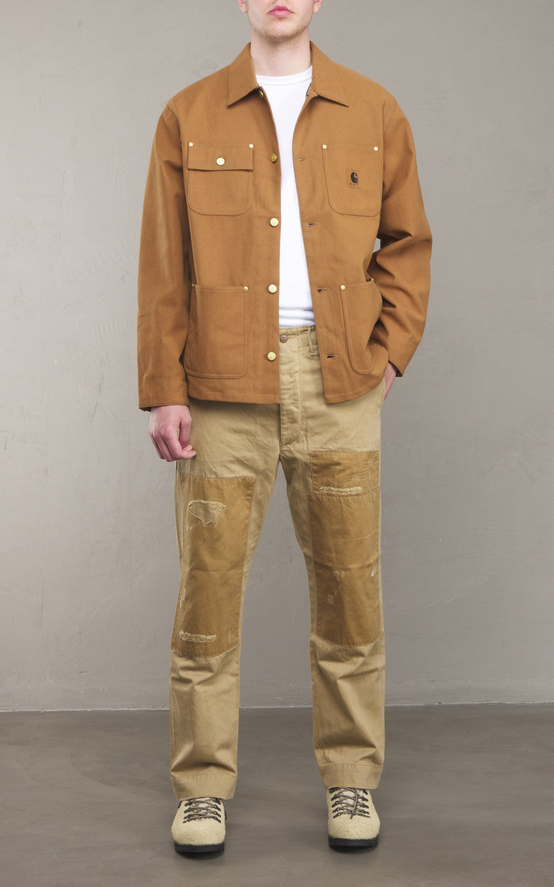 Carhartt WIP Suede Michigan Coat Artificial Suede Leather Hamilton Brown