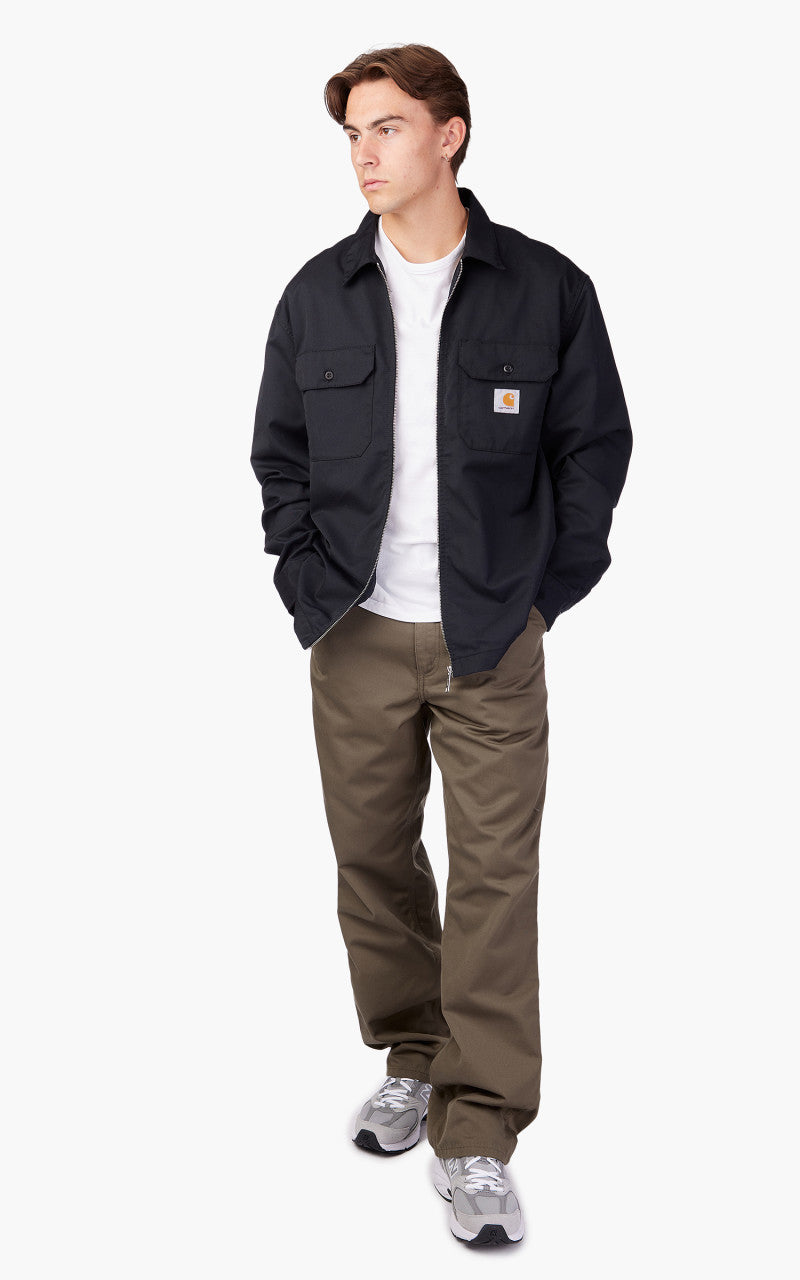 Carhartt WIP L/S Craft Zip Shirt Black Rinsed