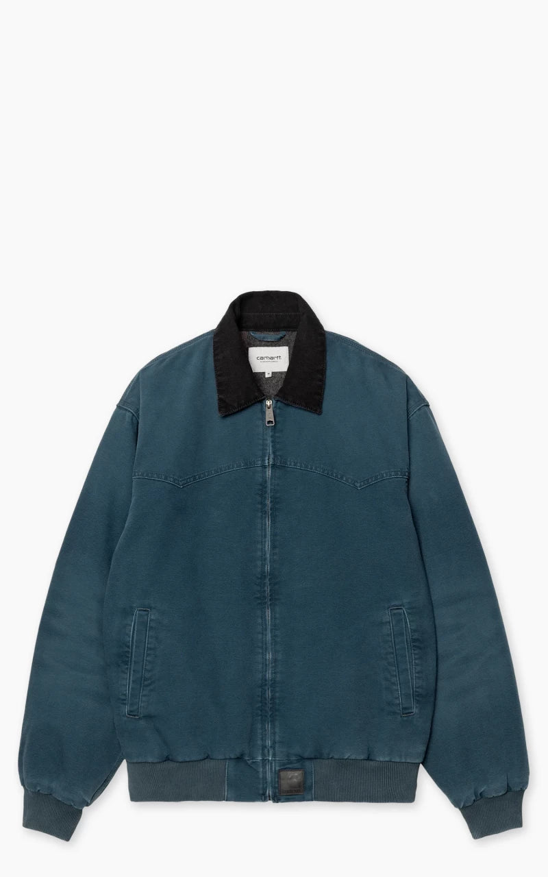 Carhartt WIP OG Santa Fe Jacket Dearborn Canvas Deep Lagoon/Black