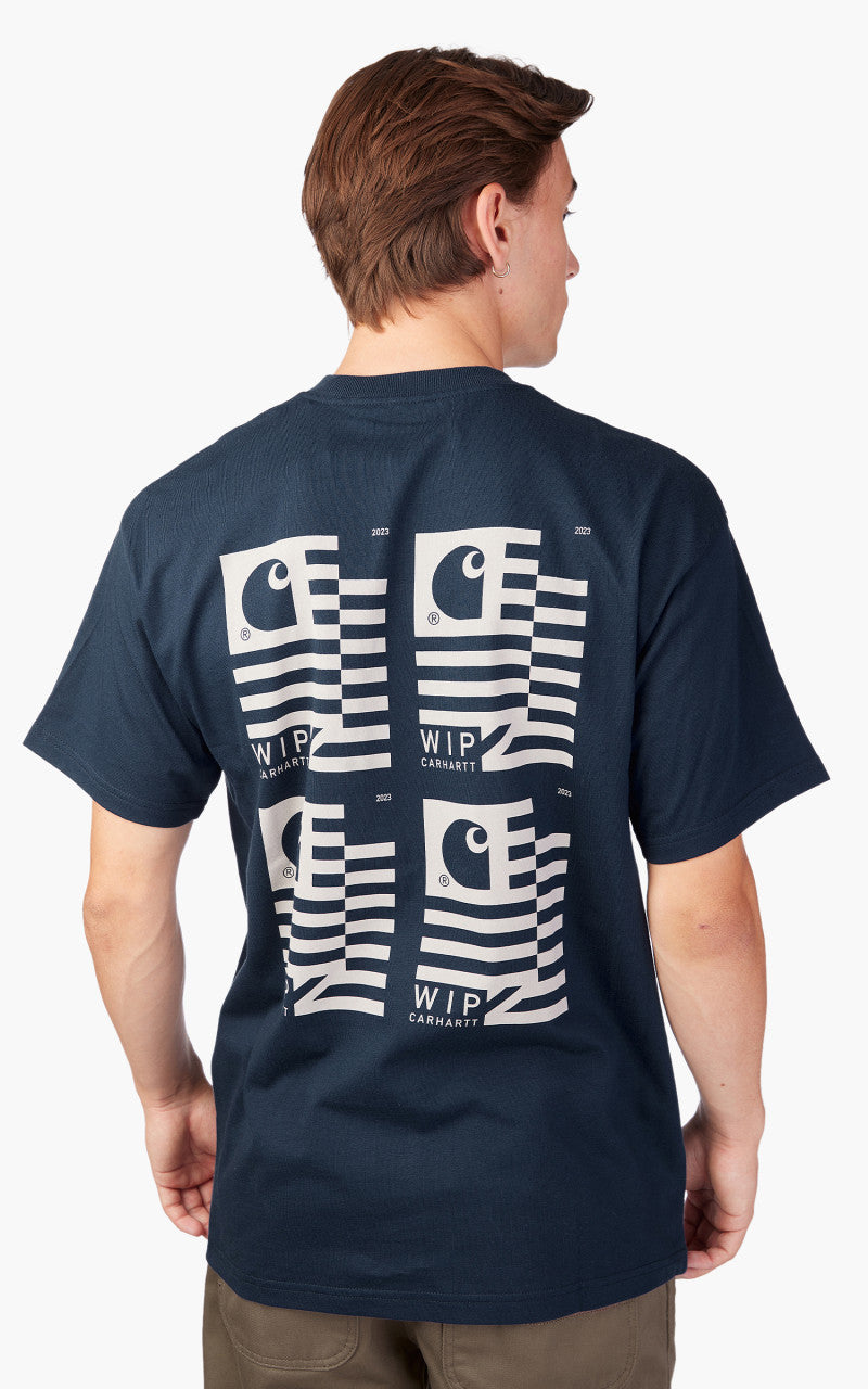 Carhartt WIP S/S Stamp State T-Shirt Blue/Grey
