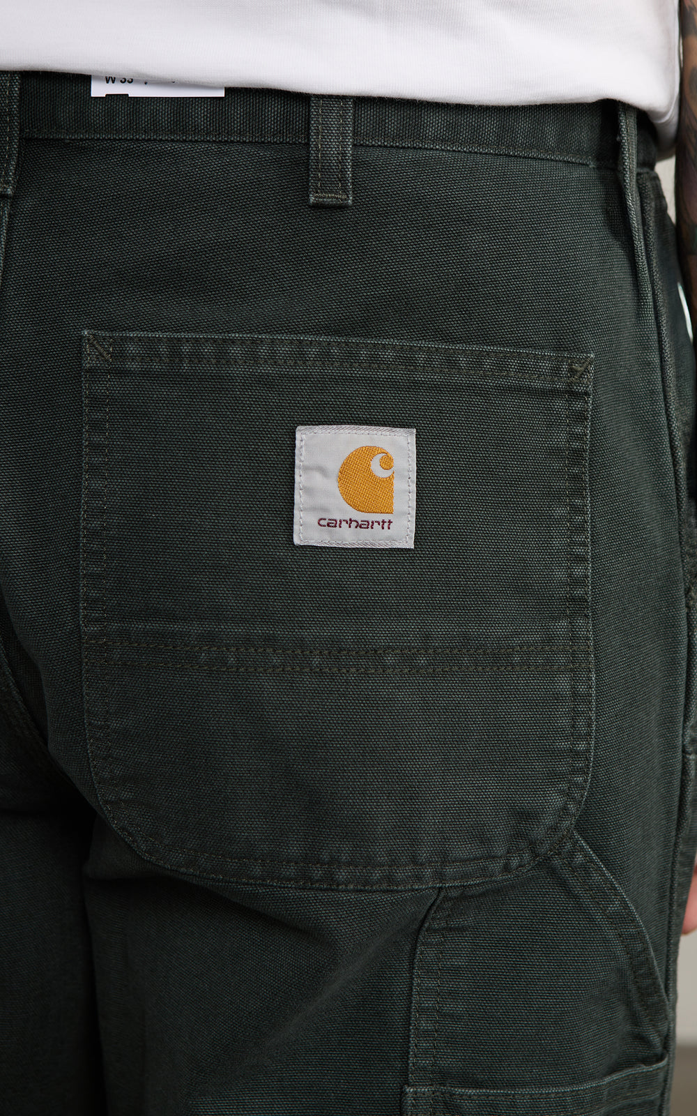 Carhartt WIP Double Knee Pant Dearborn Canvas Stone Canvas Raven