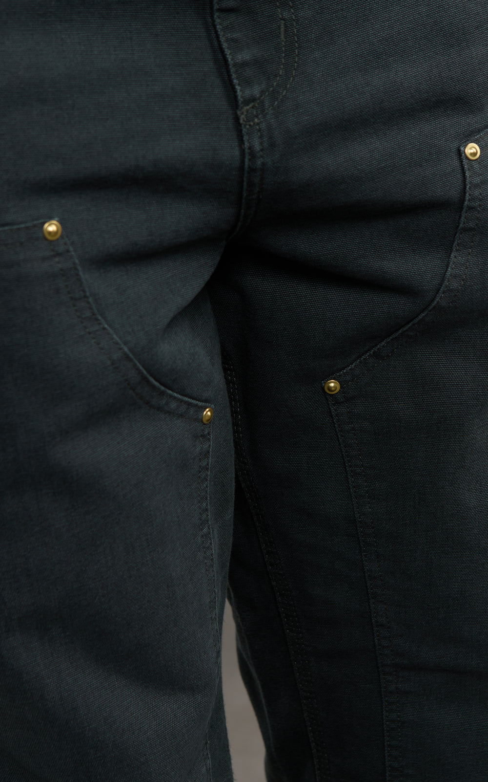Carhartt WIP Double Knee Pant Dearborn Canvas Stone Canvas Raven