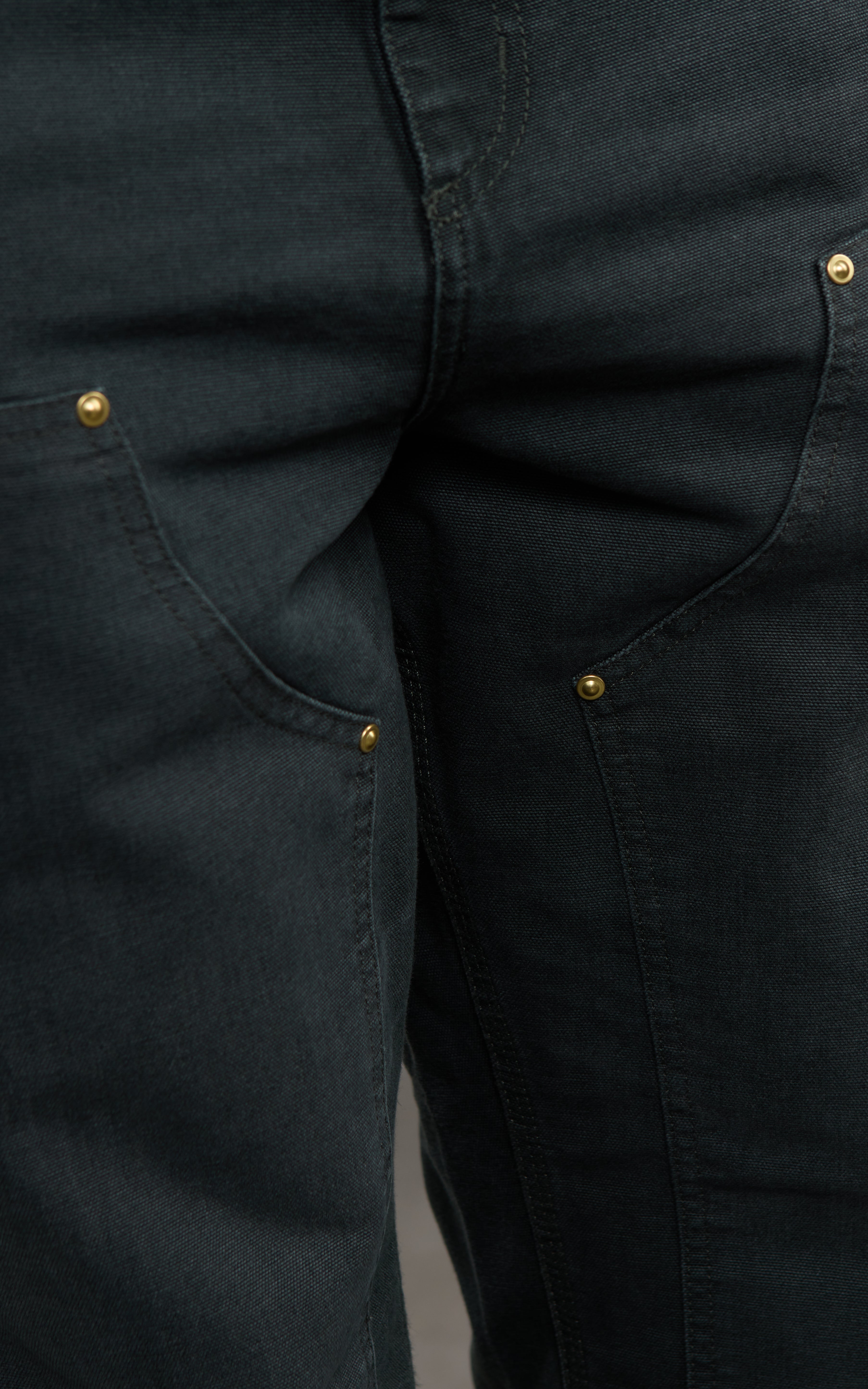 Carhartt WIP Double Knee Pant Dearborn Canvas Stone Canvas Raven