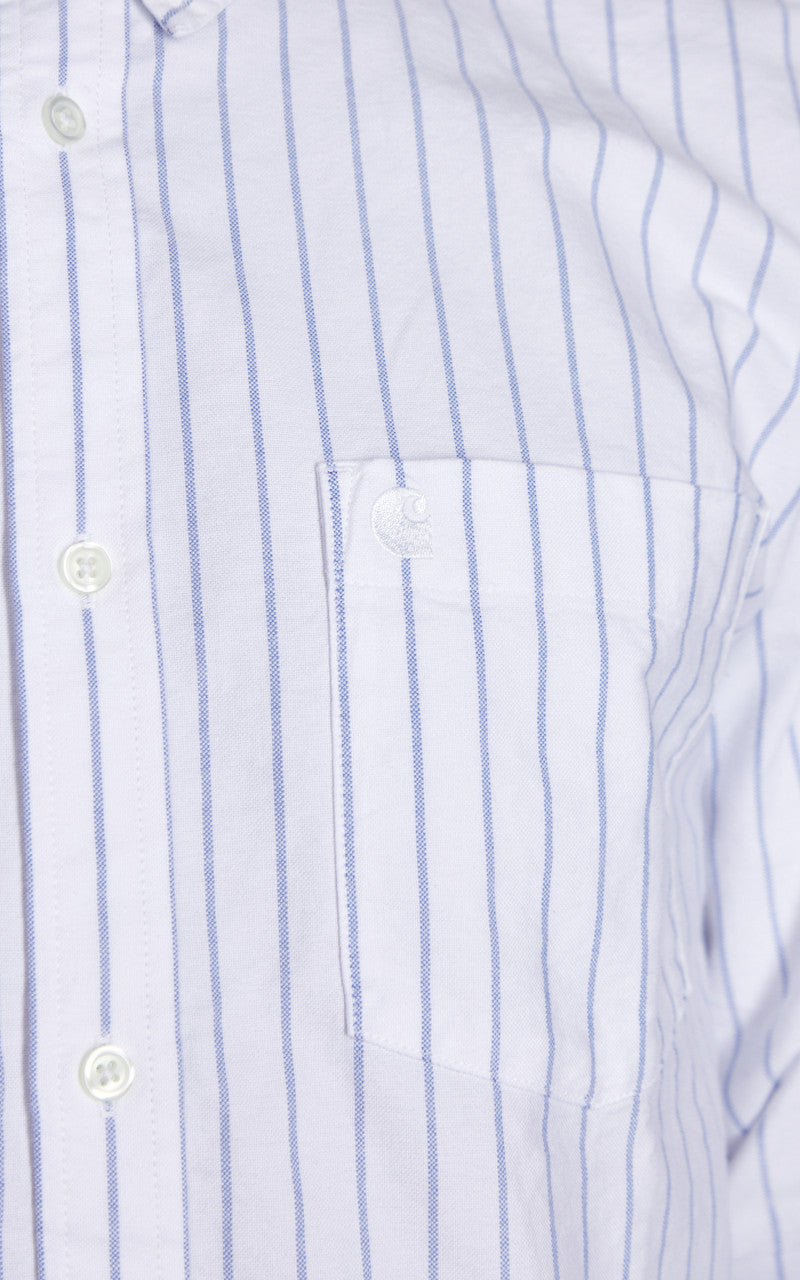 Carhartt WIP L/S Dowlen Shirt Dowlen Stripe White/White