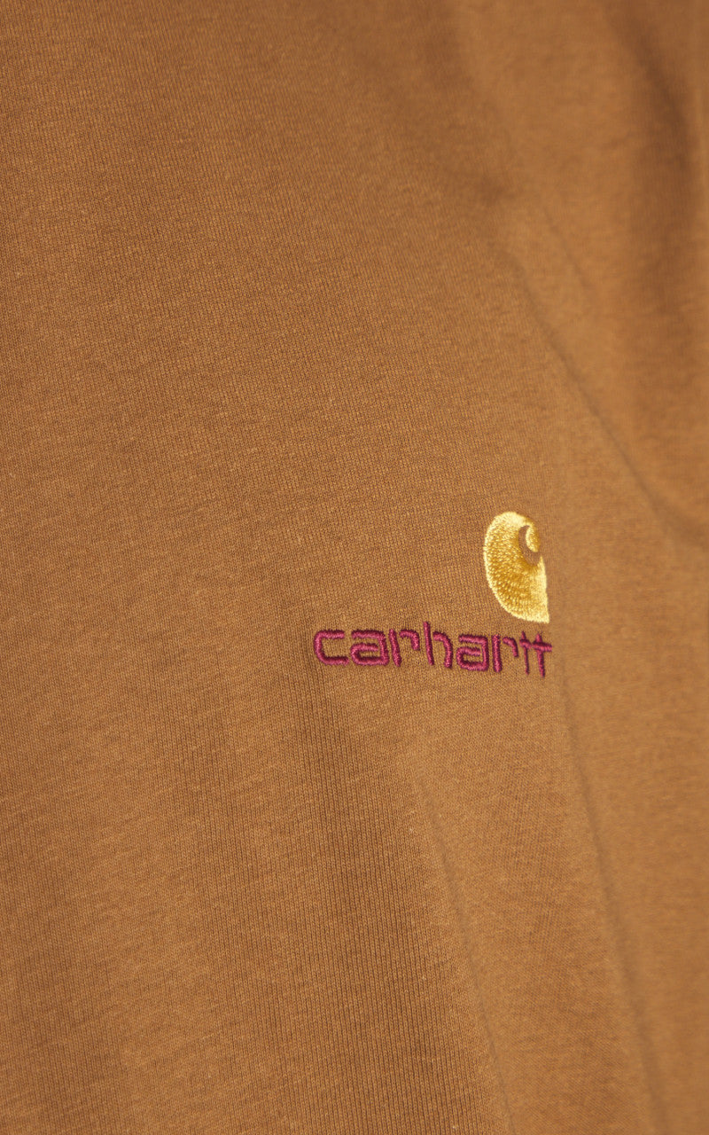 Carhartt WIP S/S American Script T-Shirt Hamilton Brown