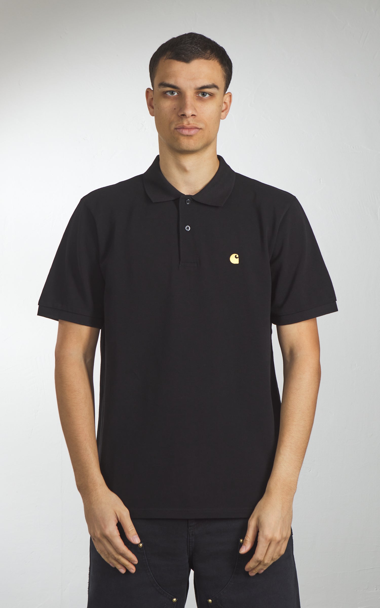Carhartt WIP S/S Chase Pique Polo Black/Gold