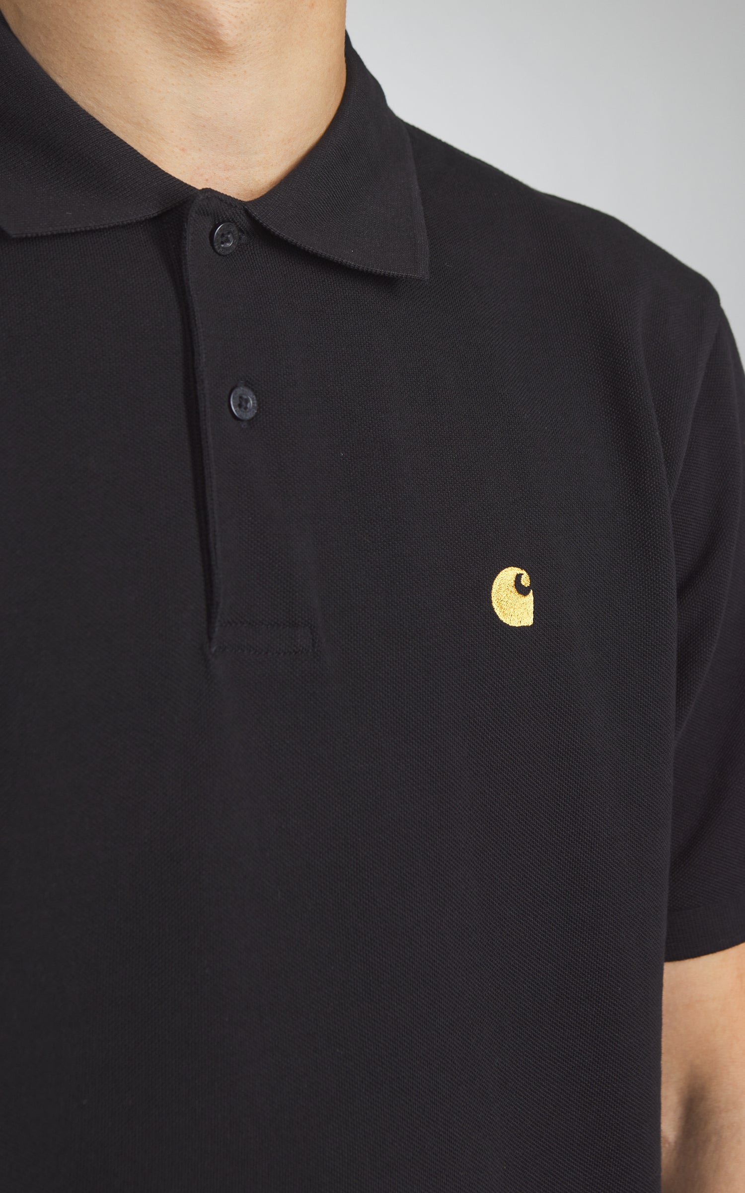 Carhartt WIP S/S Chase Pique Polo Black/Gold