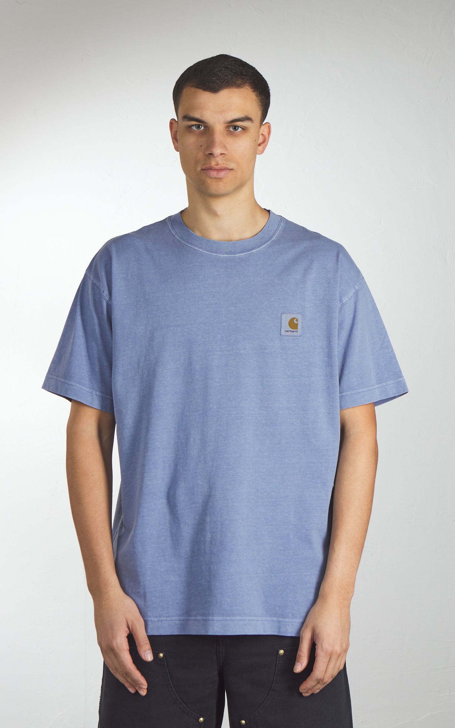 Carhartt WIP S/S Nelson T-Shirt Garment Dyed Gentle Blue