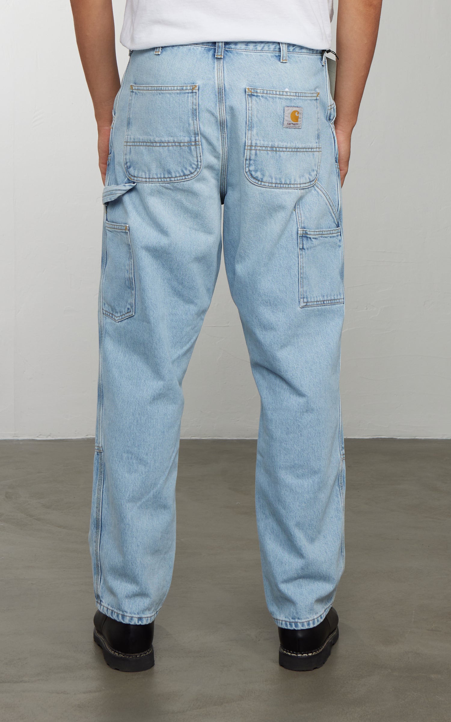 Carhartt WIP Double Knee Pant Smith Denim Heavy Worn Bleached Blue