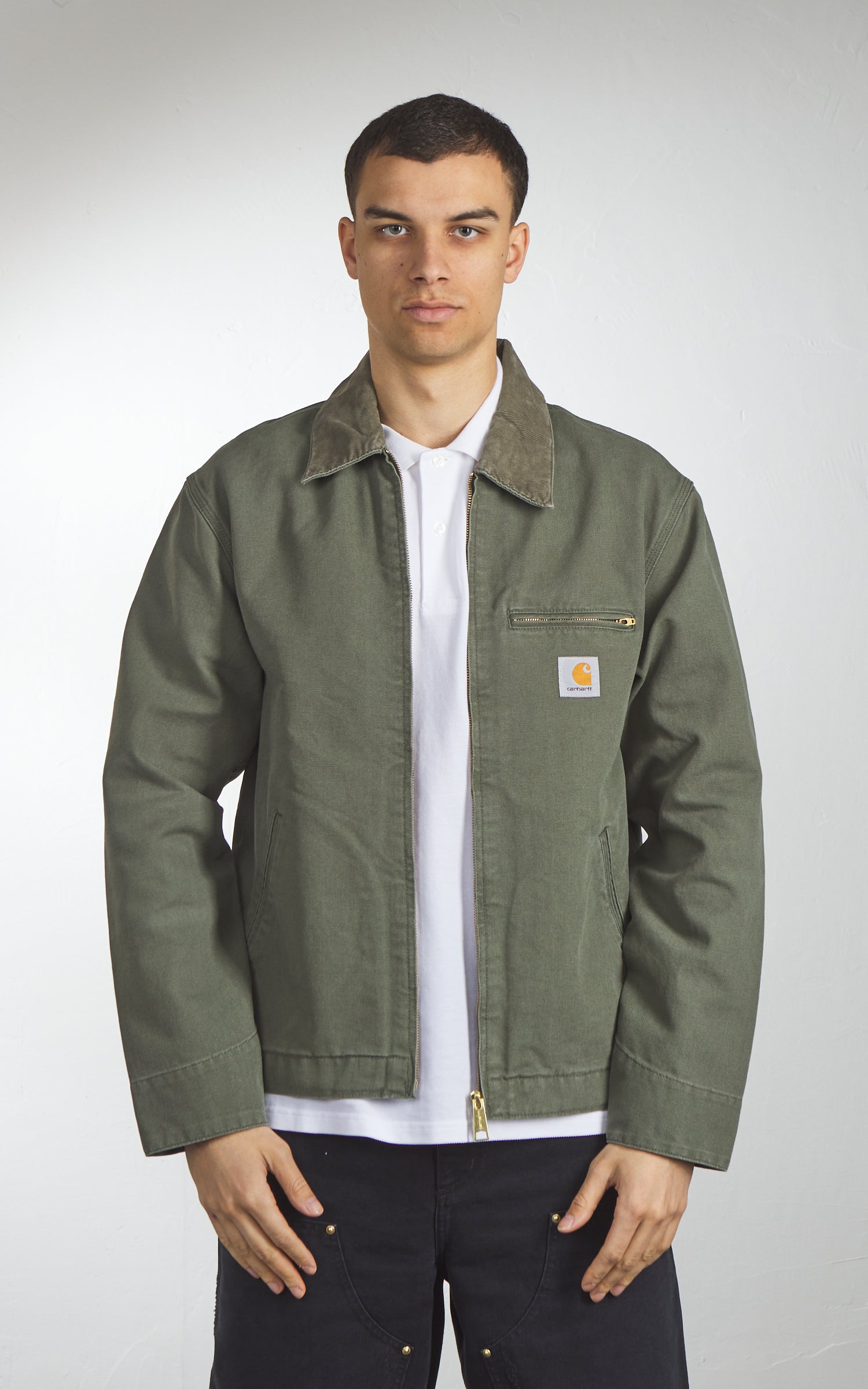 Carhartt WIP Detroit Jacket Dearborn Stone Canvas Leaf/Leaf