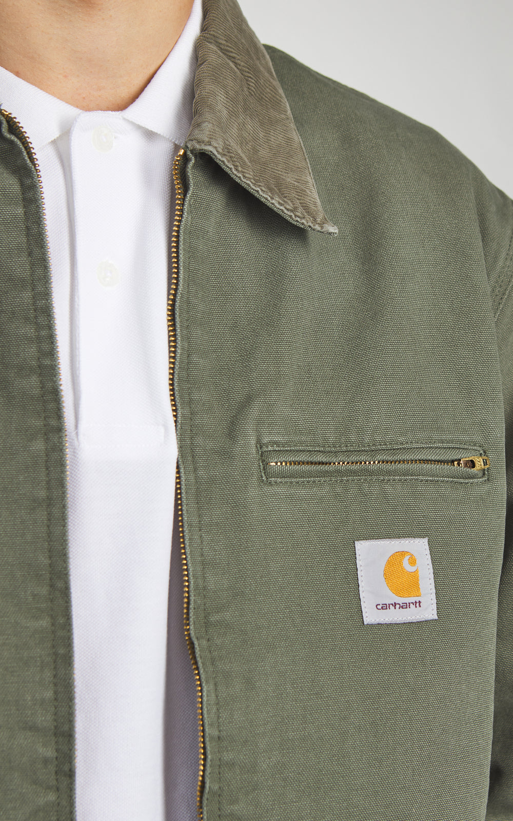 Carhartt WIP Detroit Jacket Dearborn Stone Canvas Leaf/Leaf