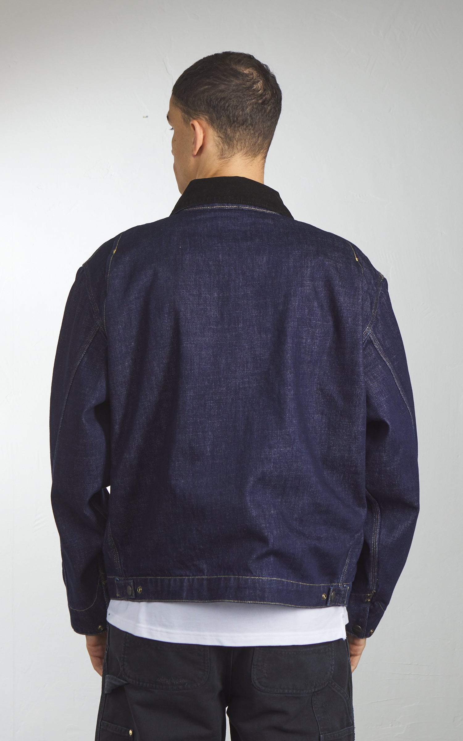 Carhartt WIP OG Detroit Jacket Camano Denim Rinsed Blue/Black
