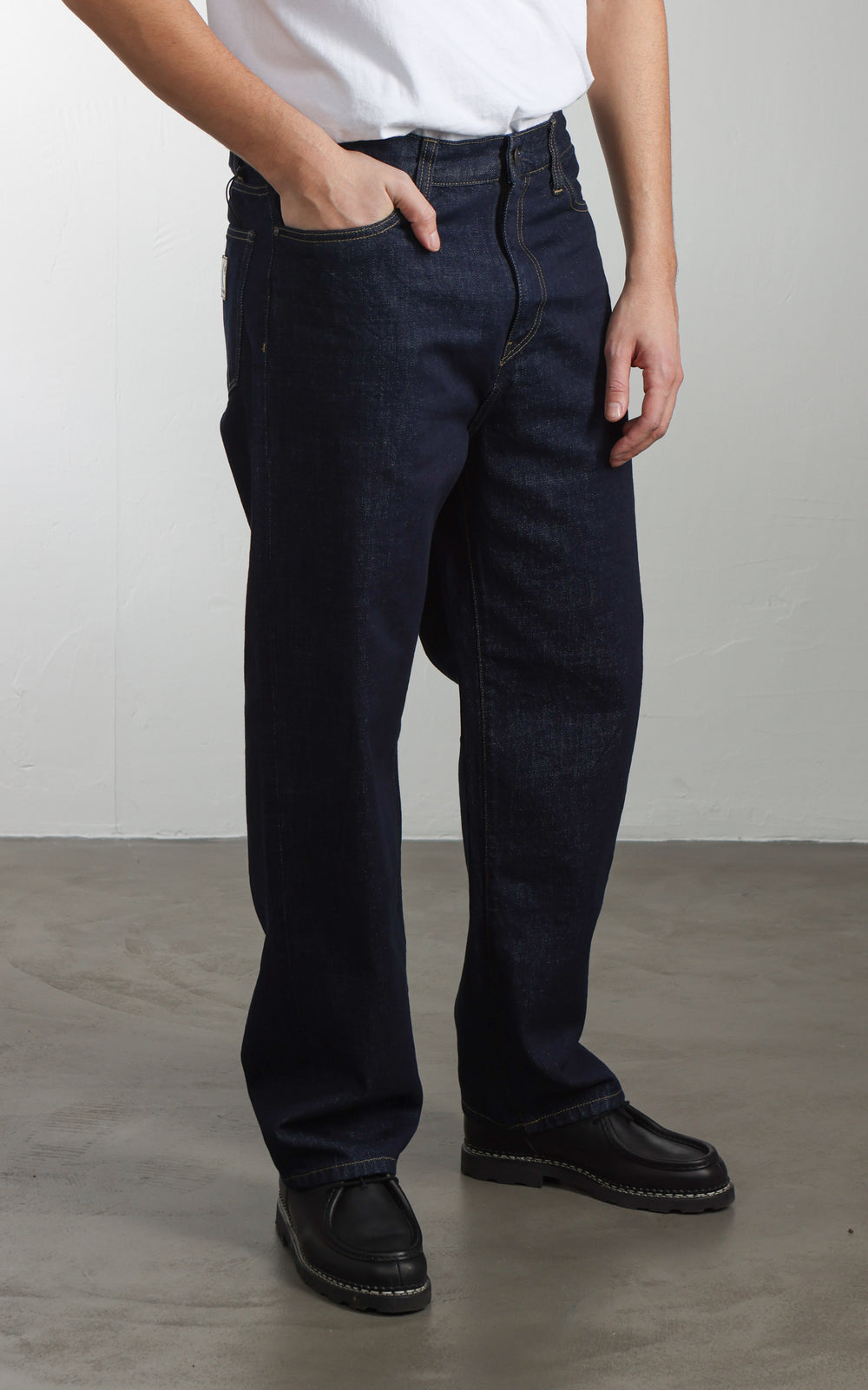 Carhartt WIP Aaron Pant Camano Denim Rinsed Blue