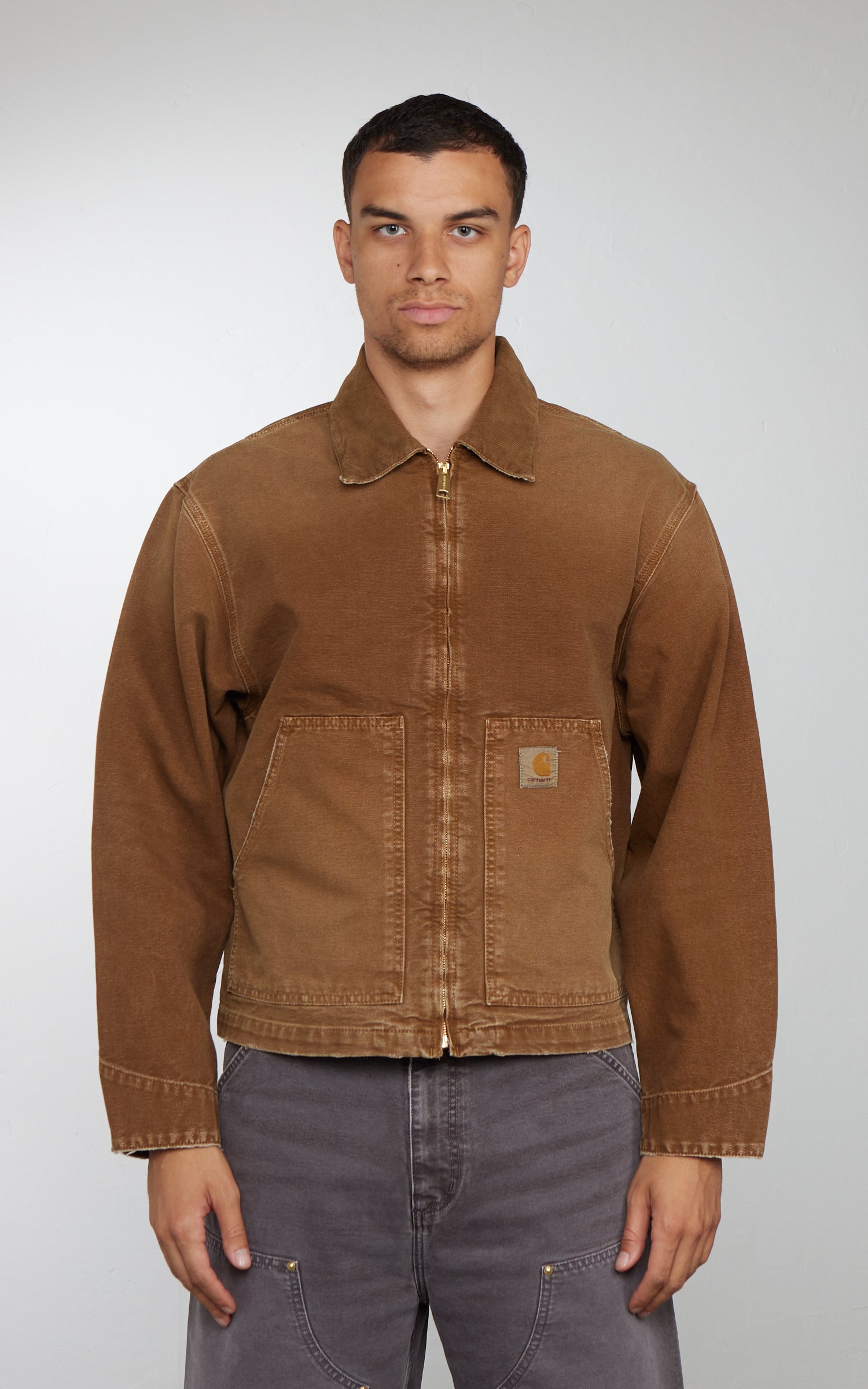 Carhartt WIP OG Arcan Jacket Dearborn Canvas Destroy Wash Hamilton Brown/Hamilton Brown