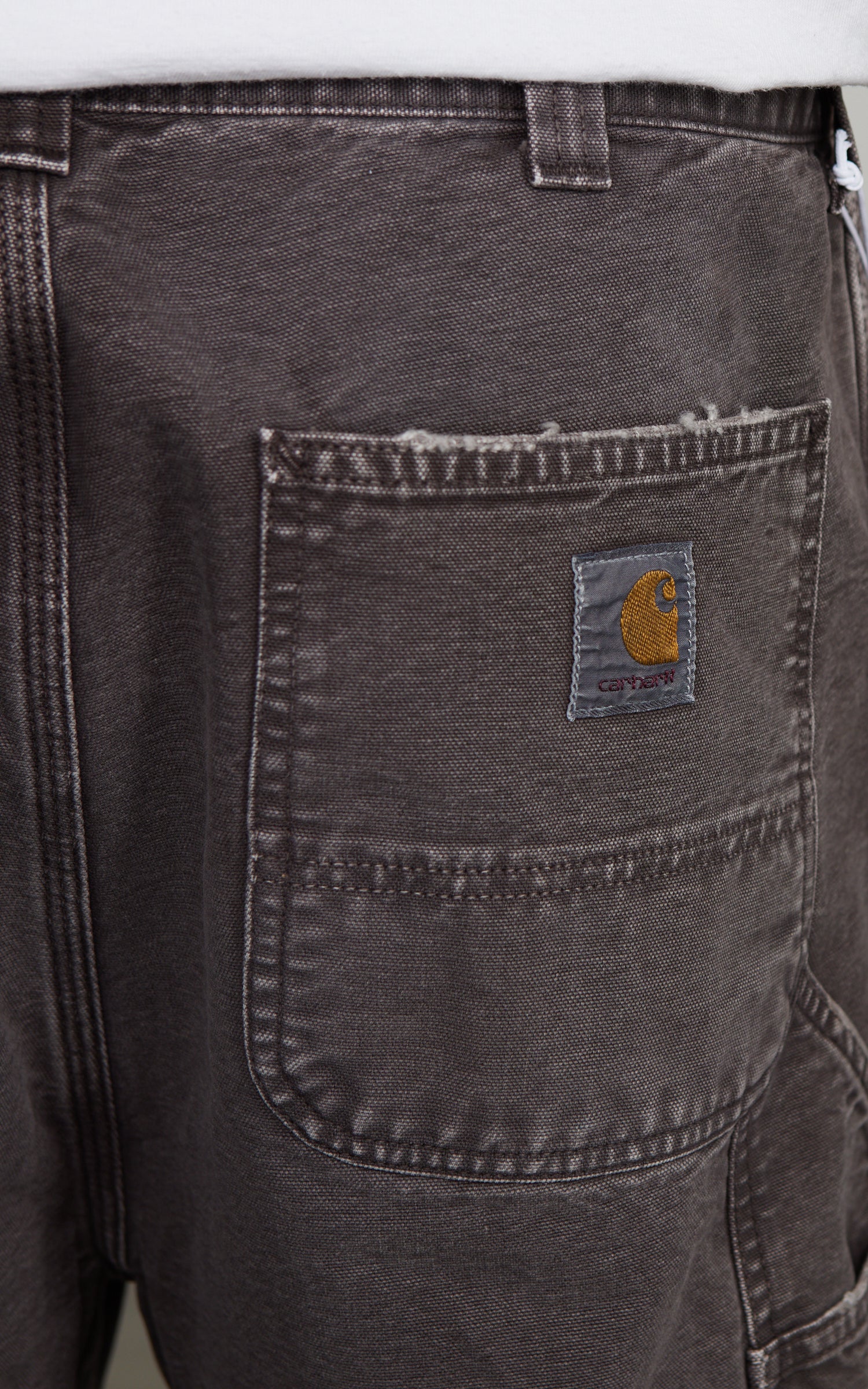 Carhartt WIP OG Double Knee Pant Dearborn Canvas Destroy Wash Tobacco