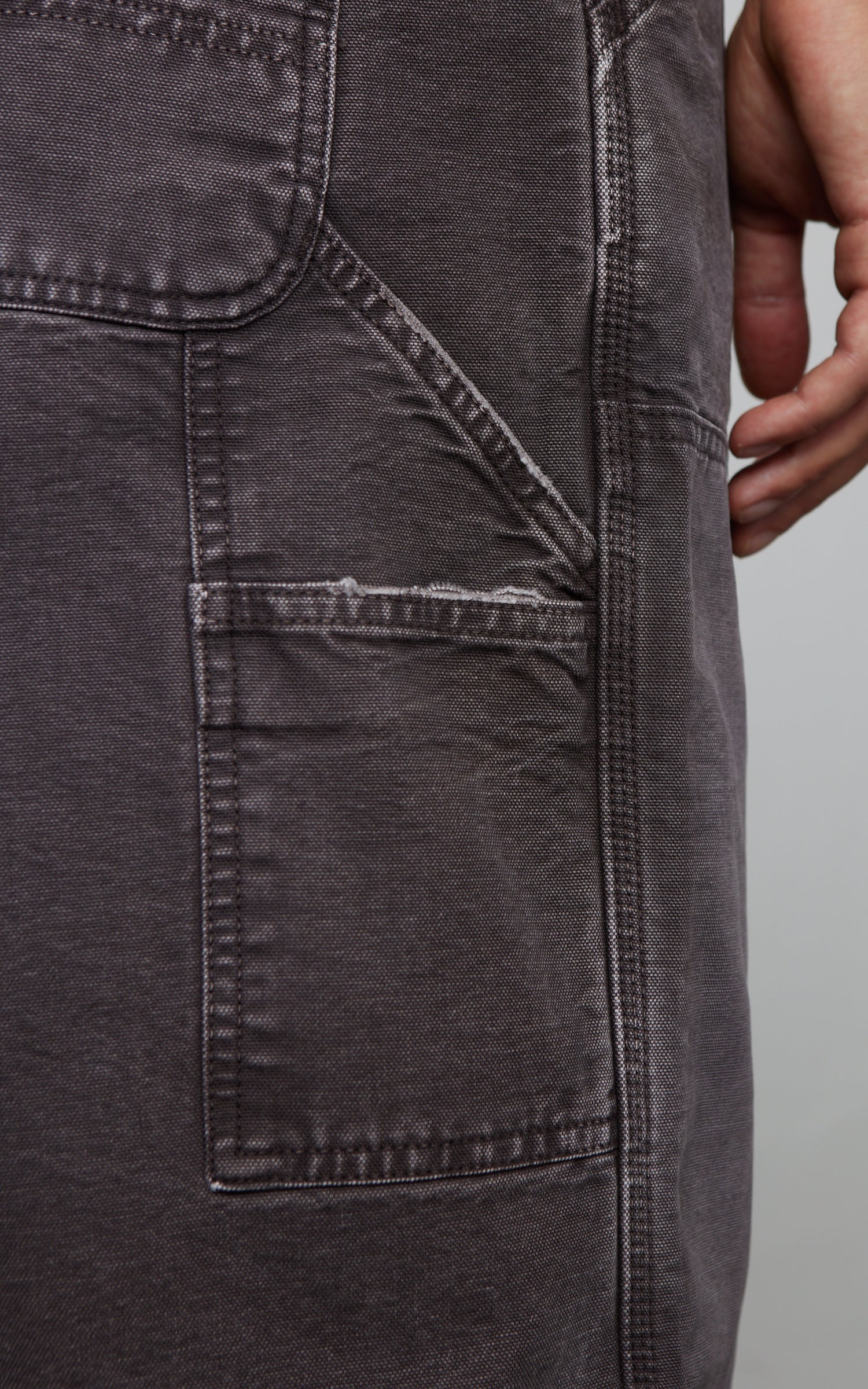 Carhartt WIP OG Double Knee Pant Dearborn Canvas Destroy Wash Tobacco