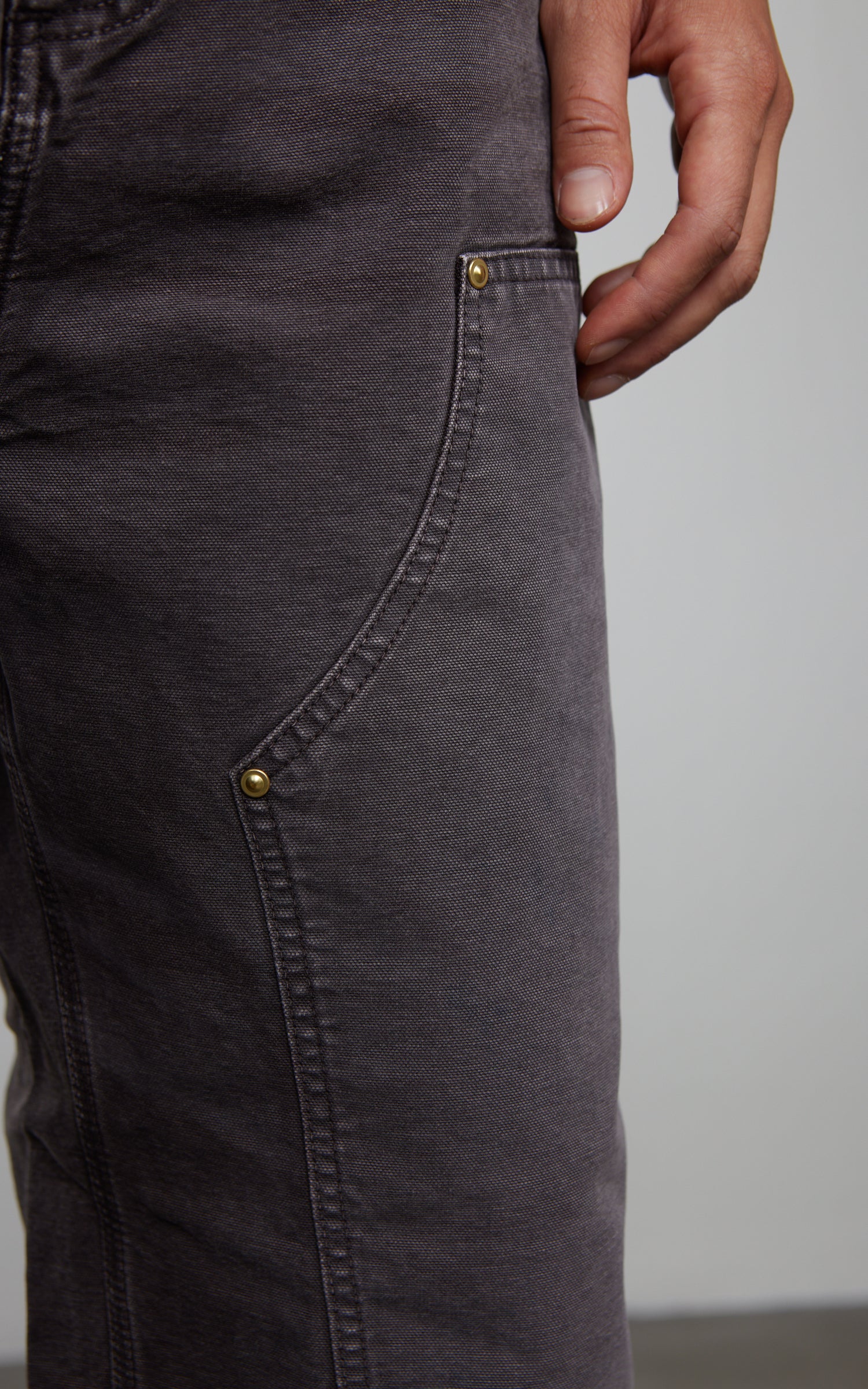 Carhartt WIP OG Double Knee Pant Dearborn Canvas Destroy Wash Tobacco